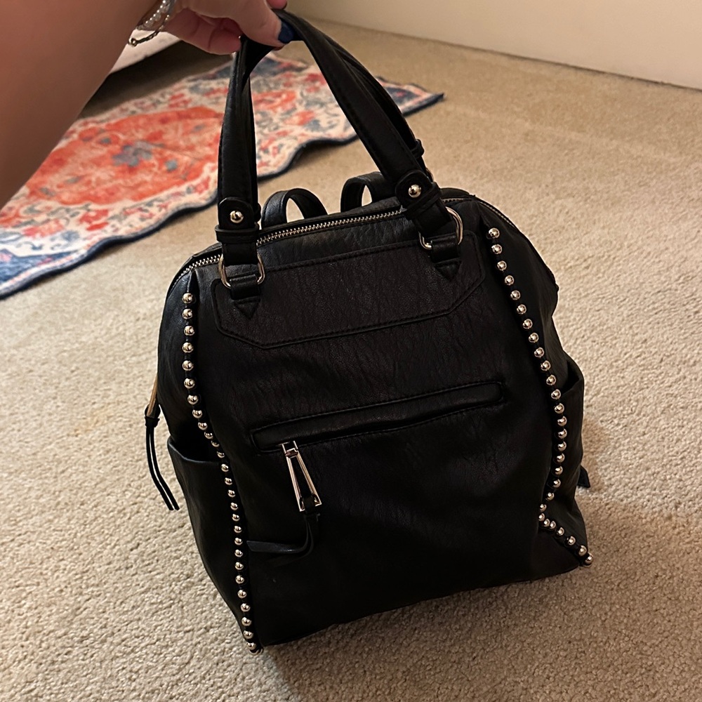 Jessica Simpson Black Studded Backpack